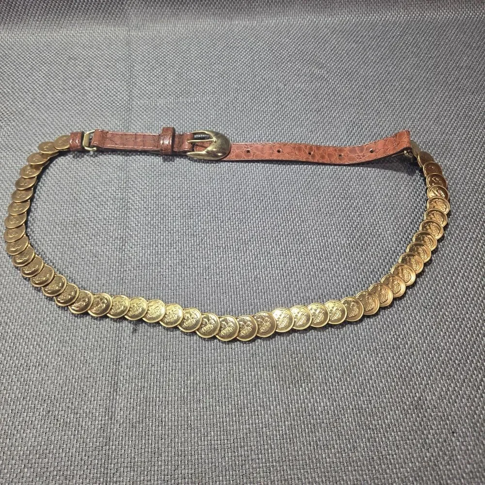 Vintage Women's Coin Belt Small Medium Fits 24
